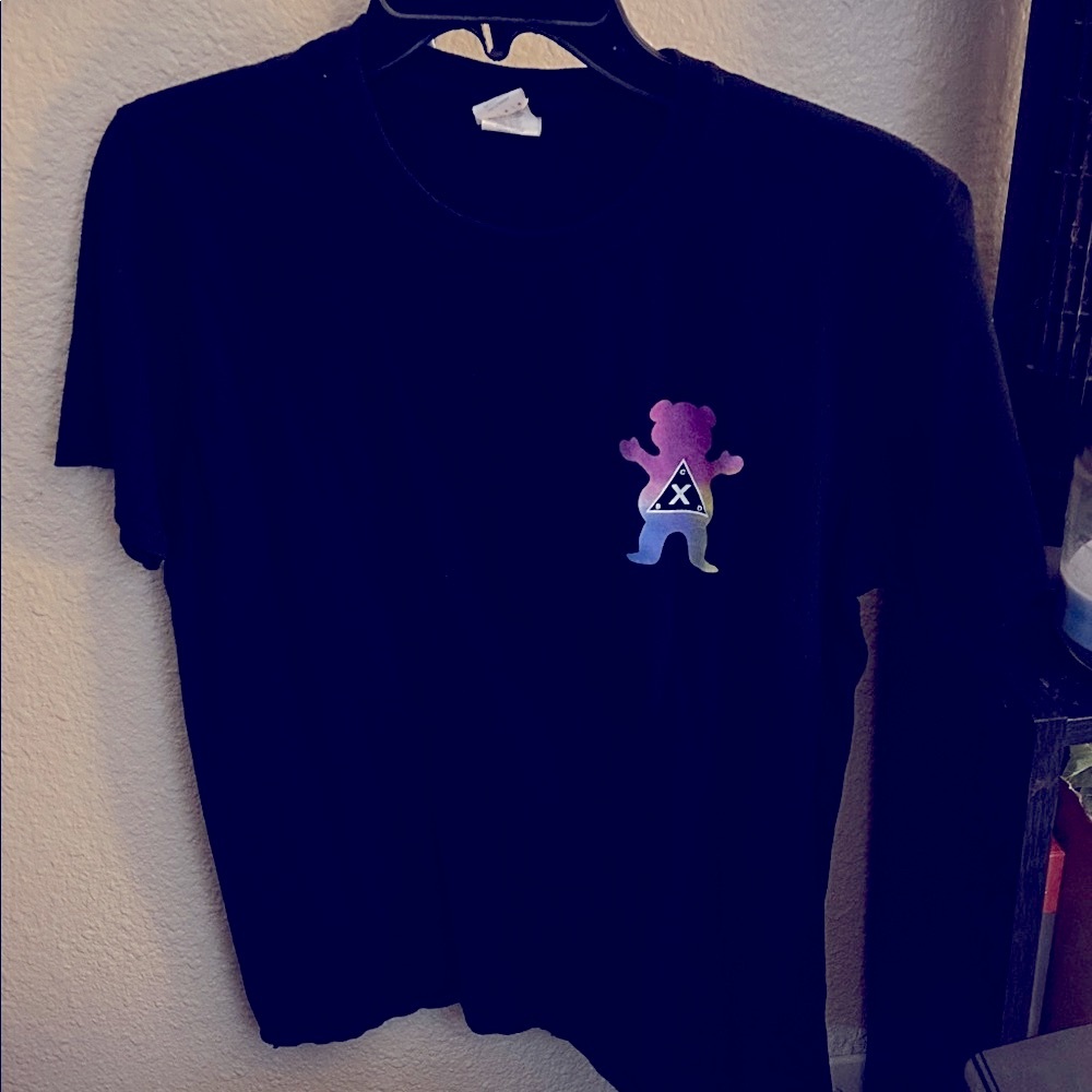 Black vintage swag T- Shirt with Colorful Bear Design